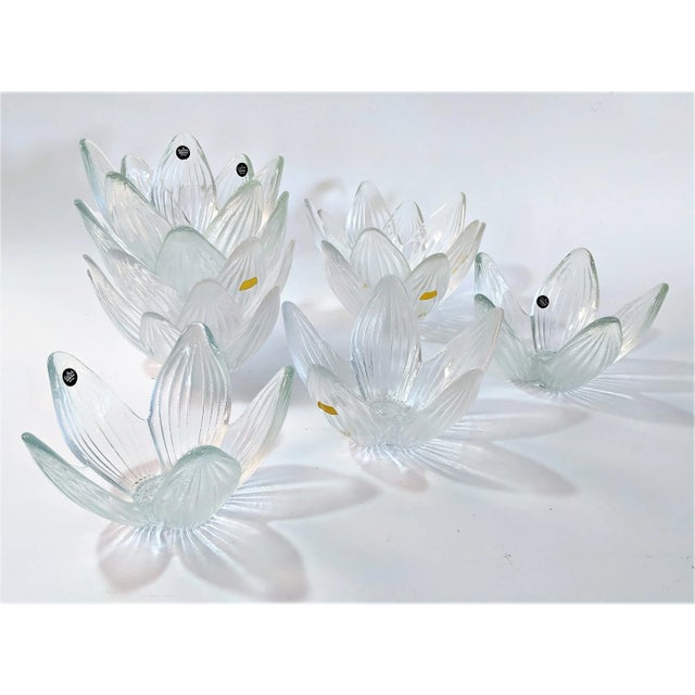 Rosenthal Studio Line Bleikristall German Glass Flower Petal Bowls - Set of 10 For Sale - Image 10 of 13