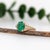 1.5ct Emerald Ring with Earth Mined Diamonds in Solid 14k Yellow Gold Oval Size 6.75 For Sale - Image 4 of 8