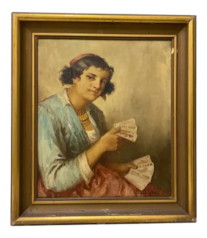 Istvan Szasz "Fortune Teller" Original Oil Painting C.1930