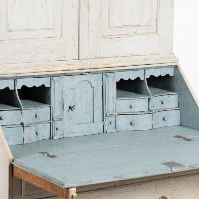 19th Century Swedish White Gustavian Pine Secretary For Sale - Image 4 of 9