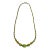 Vintage Chartreuse Green Resin Diamond Faceted Necklace For Sale
