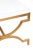 Tommi Parzinger Vintage RareTommi Parzinger Gold Leaf Over Iron and White Velvet Upholstered Bench Restored For Sale - Image 4 of 7