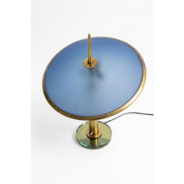 Blue Model No. 1538 Table Lamp by Max Ingrand for Fontana Arte, 1955 For Sale - Image 8 of 8