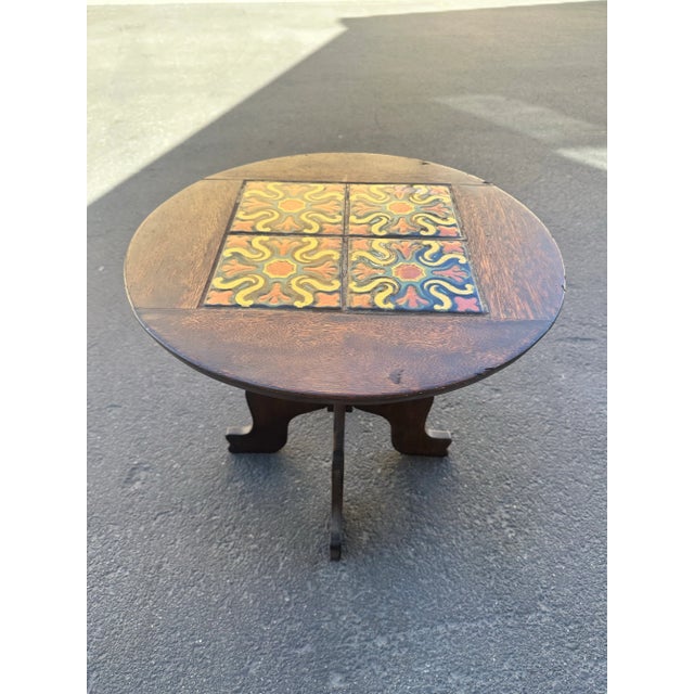 1940s 1940s California Tile Top Table For Sale - Image 5 of 12