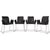 Mexico Chairs in Black Leather and Chrome from KFF For Sale - Image 16 of 16