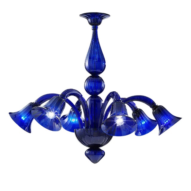 Pop Blue-Ocean Murano Style Glass Chandelier by Simoeng For Sale