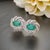 Diamond Emerald Earrings 14 Karat White Gold 2.17 TCW Certified For Sale - Image 13 of 14