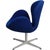 Textile Swan Chair in Blue Fabric by Arne Jacobsen, 2022 For Sale - Image 7 of 12