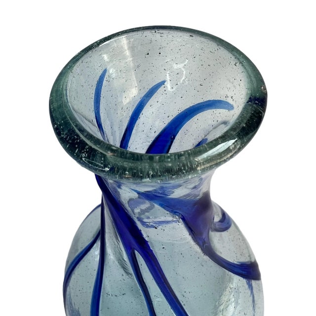 Mid 20th Century Mid 20th Century Hand-Blown Art Glass Sculptural Vase For Sale - Image 5 of 10