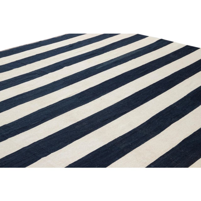 Large 21st Century Modern Flat-Weave Kilim Rug For Sale - Image 10 of 11