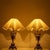 1950s Brass Table Lamps with Wavy Ecru Lampshades, 1950, Set of 2 For Sale - Image 5 of 13