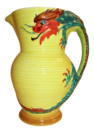 1930s Vintage Burleigh Ware English Yellow Pitcher