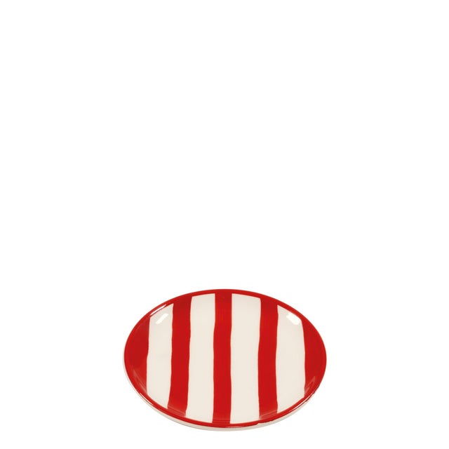 Contemporary Lido Dessert Plate - Set of 4 - Red For Sale - Image 3 of 3