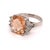 Diamond Morganite Ring 14k Gold 5.60 TCW Certified, Size 6.75 For Sale - Image 4 of 13