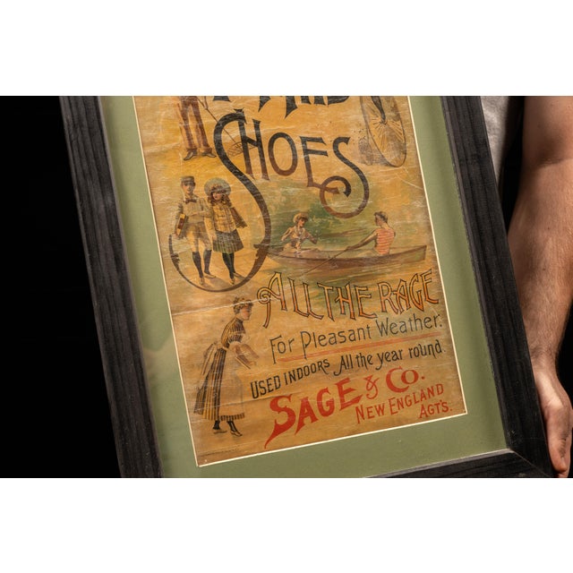 Late 19th Century Paper Litho Colchester Shoes Advertising Sign For Sale In Chicago - Image 6 of 6