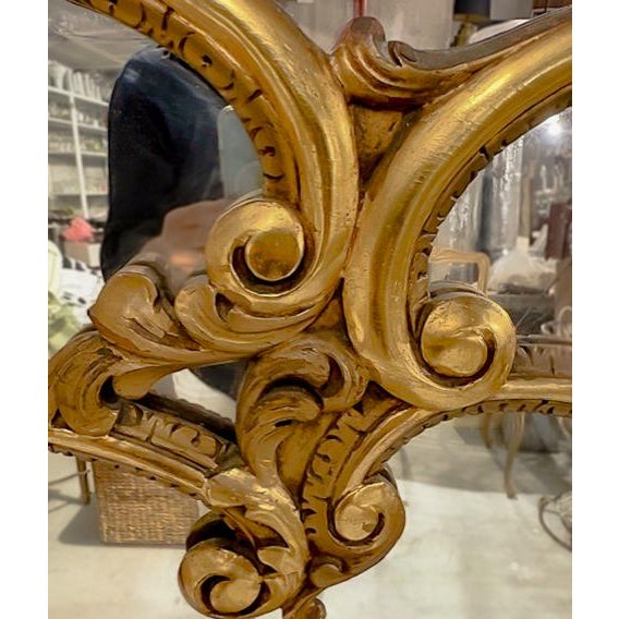 Rococo Stunning Antique Rococo Overmantel Mirror For Sale - Image 3 of 8
