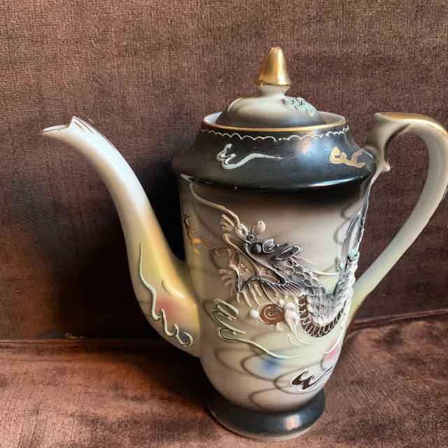 Vintage moriage Dragonware teapot with lid made by Fairyland China in Occupied Japan during the 40's WWII era. Dragon and...