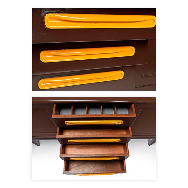 Brown Sideboard, 1970s For Sale - Image 4 of 6