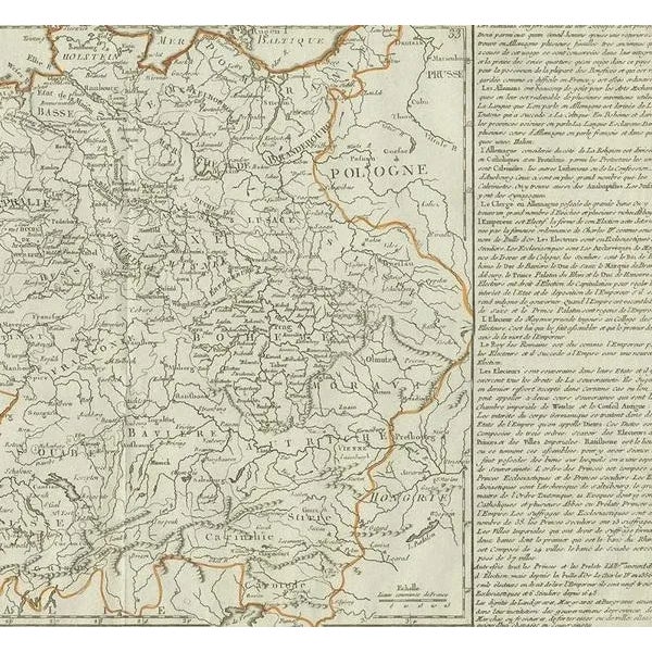 Antique Map of Germany by Clouet, 1787 For Sale - Image 4 of 5