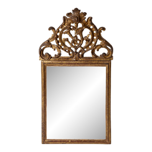Antique French Carved Giltwood Marriage Mirror, Late 19th Century