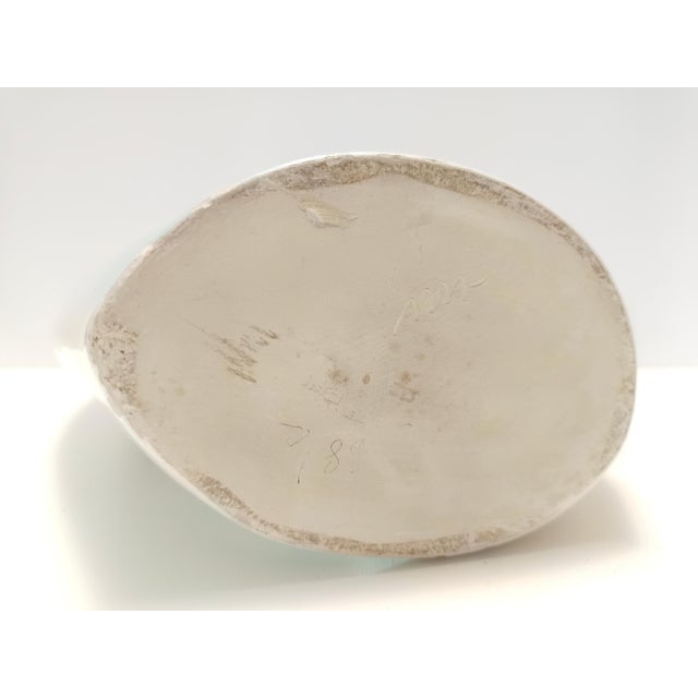 White and Iridescent Ceramic Vase attributed to Lusso, Italy, 1950s For Sale - Image 14 of 16