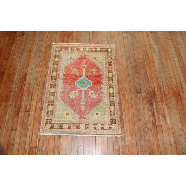 Vintage Turkish Scatter Wool Rug - 2'9" x 3'10" For Sale - Image 17 of 18