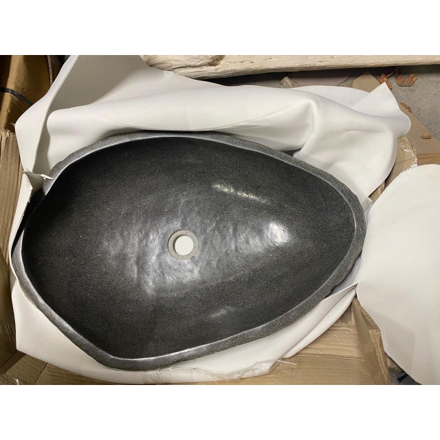 One of a kind minimalist vessels made from river rock sourced from the Ayung river in Bali. The inside is polished and the...