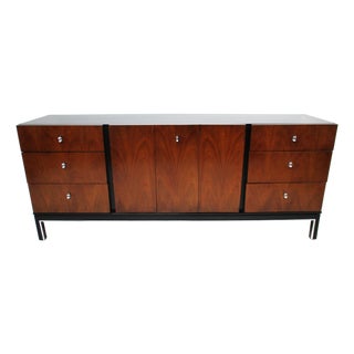 Mid Century Walnut Dresser Credenza by American of Martinsville For Sale