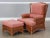 Late 20th Century Set of 2 Lane Venture Upholstered Rattan Armchair With Matching Ottoman For Sale - Image 10 of 10
