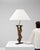 Early 20th Century 1900s Italian Wood Carved Table Lamp On Metal Base For Sale - Image 5 of 18