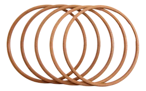 Mid-Century German Wooden Hula Hoop Rings, 1950s, Set of 5