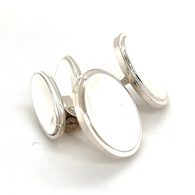 1990s Georg Jensen Estate Sterling Silver Cufflinks, 2 Pieces For Sale In New York - Image 6 of 12