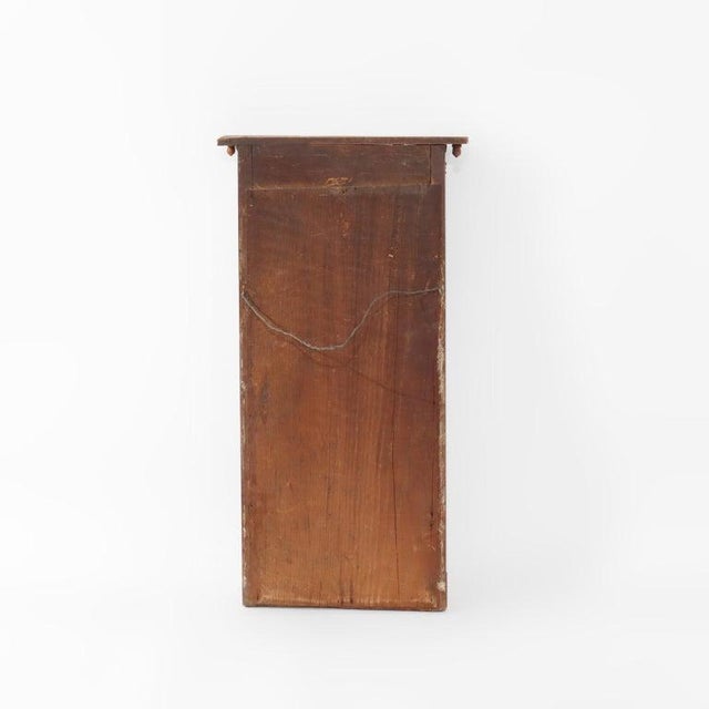 Wood Antique Federal Mahogany Mirror With Eglomise Panel C1820 For Sale - Image 7 of 7