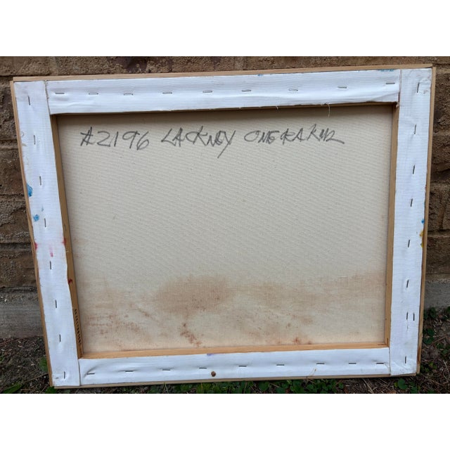 Textile “Field of Rest” Vibrant Textured Abstract Landscape Oil Painting on Canvas by Robert Lackney For Sale - Image 7 of 9