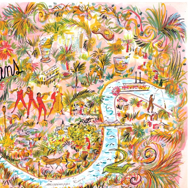 2020s Map of New Orleans Contemporary Print by Pauline De Roussy De Sales For Sale - Image 5 of 5