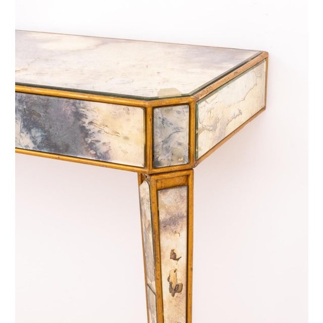 Hollywood Regency Mirrored ParcelGilded Console Chairish