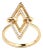 14K Yellow Gold 1/5 Cttw Diamond Double Triangle Ring (G-H Color, SI1-SI2 Clarity) - Size 7 For Sale
