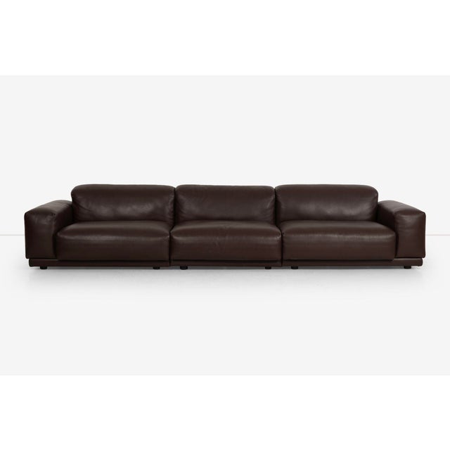 Jasper Morrison for Vitra Chocolate Brown Leather Soft Sectional Modular Sofa (2016) Designed by Jasper Morrison, this...