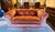 Mid-Century Modern 1980s Henredon Schoonbeck Peach Velvet Tuxedo Sofa For Sale - Image 3 of 11
