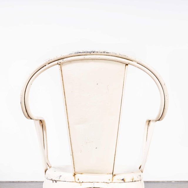 French Model C Armchairs Tolix Dining Chairs attributed to Tolix, 1950s, Set of 5 For Sale - Image 6 of 11