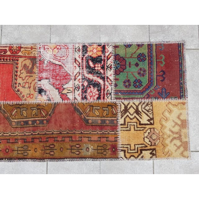 Vintage Turkish Handknotted Runner Rug For Sale - Image 6 of 10