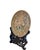 Late 20th Century Large Antique Japanese Cloisonné Enamel on Brass Charger With Carved Wood Stand - 20" For Sale - Image 5 of 8