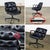 MCM to Modern Set of 8 Executive Armchairs by Charles Pollock for Knoll Black Leather & 4 Prong Swivel Base For Sale - Image 12 of 12