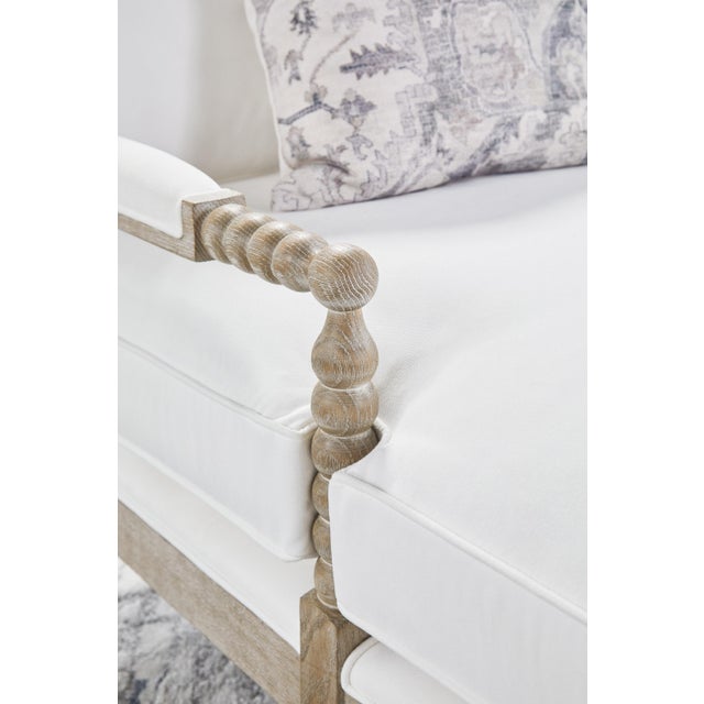 Transitional Rouleau Chaise Lounge, LiveSmart Peyton-Pearl For Sale - Image 3 of 12