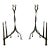 Hand-Forged Wrought Iron Andirons, a Pair For Sale