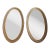Vintage C. 1950s Oval Hollywood Regency Recessed Medicine Cabinets. A Pair For Sale