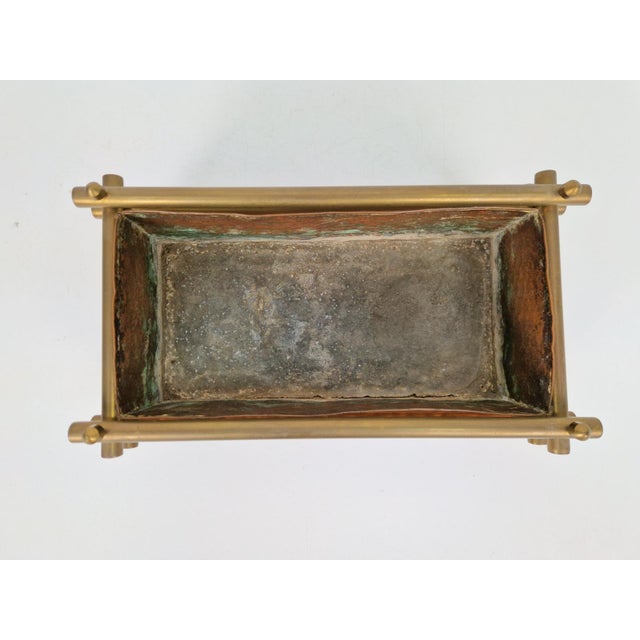 Gold Edwardian Sculptural Copper Planter, England, 1920 For Sale - Image 8 of 9