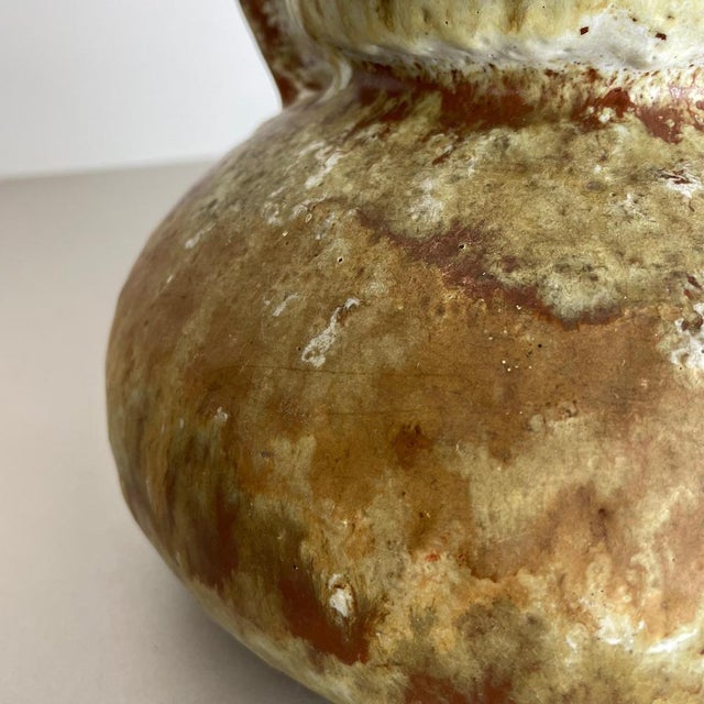 Brutalist WGP Pottery Fat Lava Multi-Color Vase Object from Ruscha, Germany, 1970s For Sale - Image 14 of 18