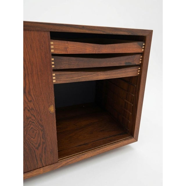 Brown Floating Wall Mounted Rosewood Sideboard by Poul Cadovius for Cado, 1960s For Sale - Image 8 of 14