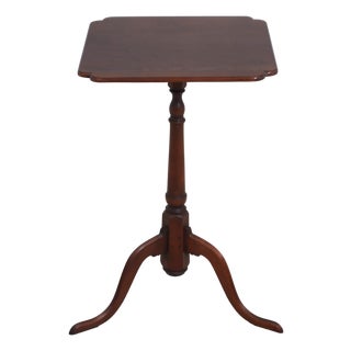 Eldred Wheeler Cherry Pedestal Candlestand For Sale